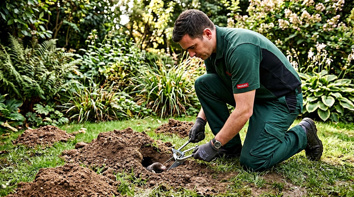 Professionele mollenbestrijding in tuin